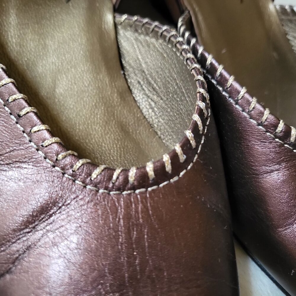 Women's Paloma Bronze Metallic D'Orsay Italian Pump Bronze Gold Accent 8M - Picture 4 of 7